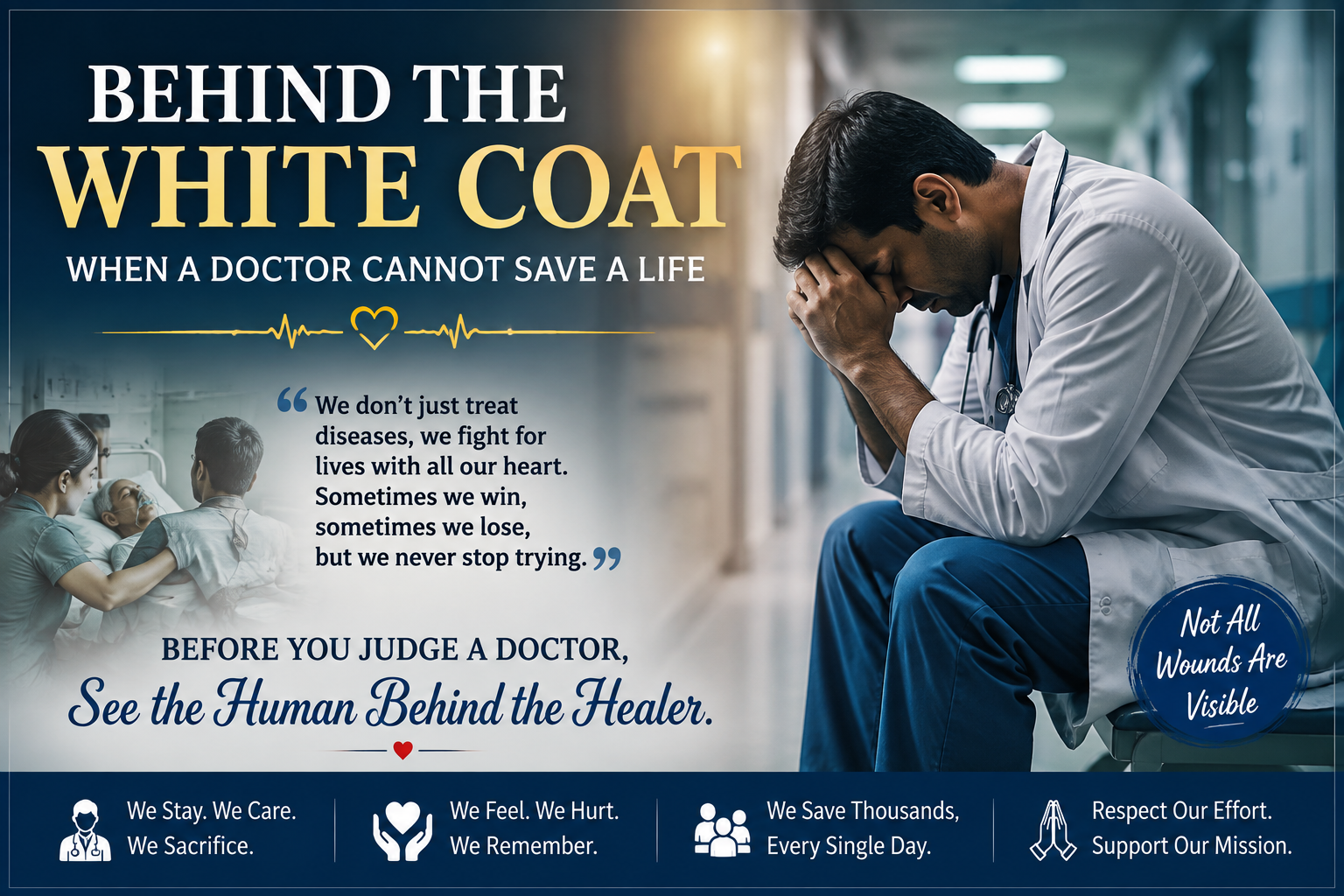 Behind the White Coat: When a Doctor Cannot Save a Life A story about hope, helplessness, and the human being behind the stethoscope