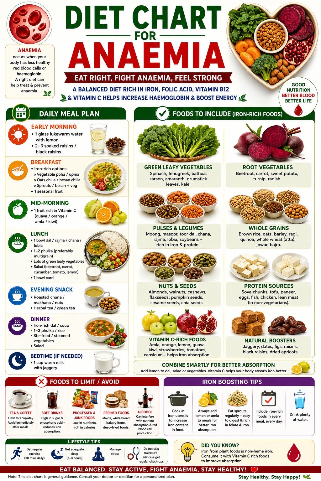 Anaemia diet chart