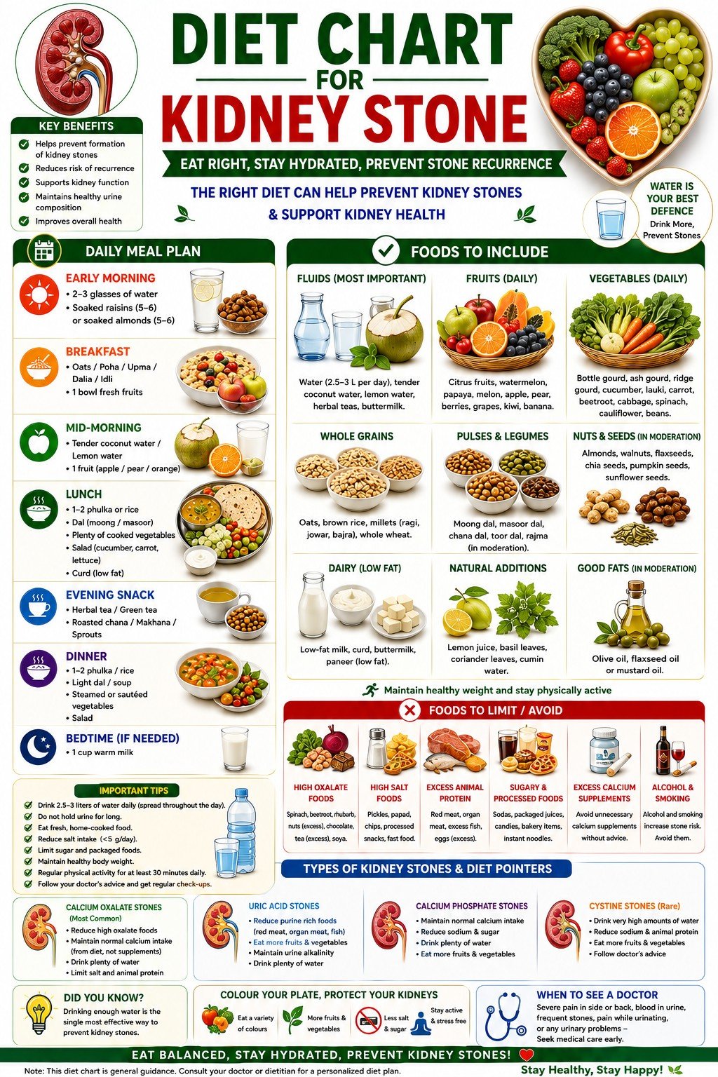 Kidney Stone diet chart